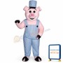Worker Piglett Lightweight Mascot Costume