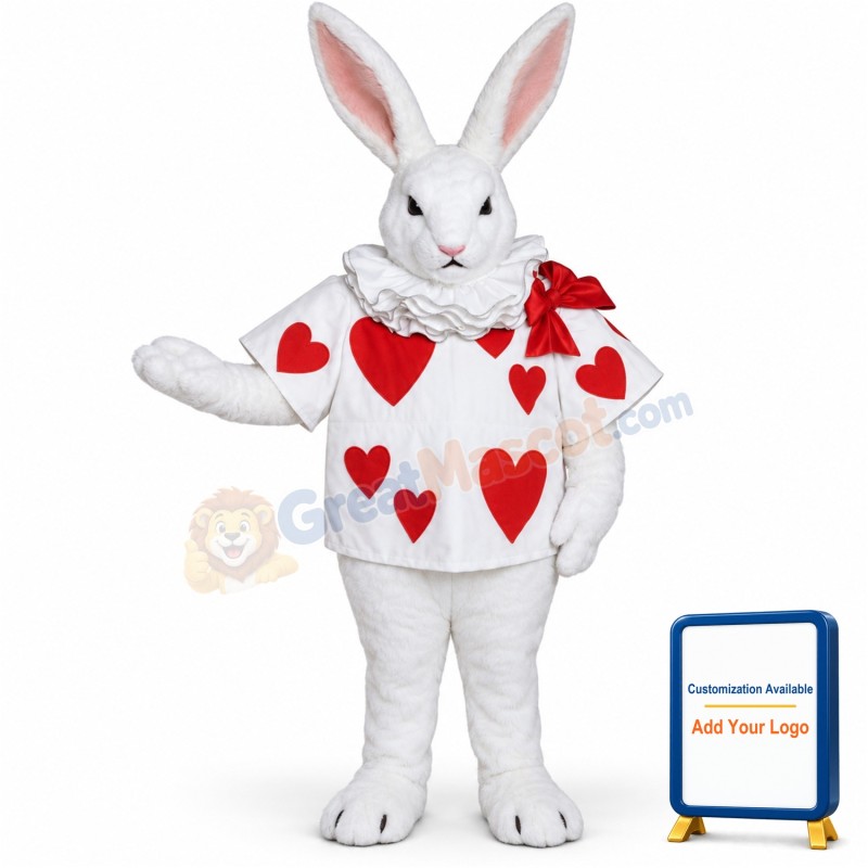 White Rabbit w-outfit Lightweight Mascot Costume