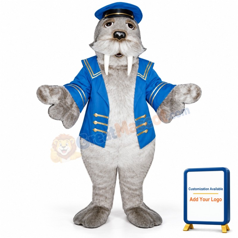 Walrus w-Sailor Suit Lightweight Mascot Costume