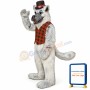 Wolf w-Hat & Vest Lightweight Mascot Costume