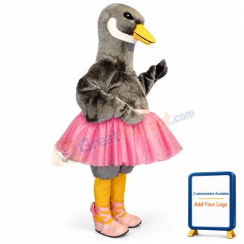 Goose w-Tutu & Ballet Shoes Lightweight Mascot Costume