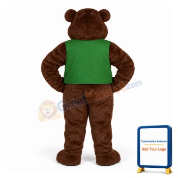 Bramble Bear w-Vest Lightweight Mascot Costume