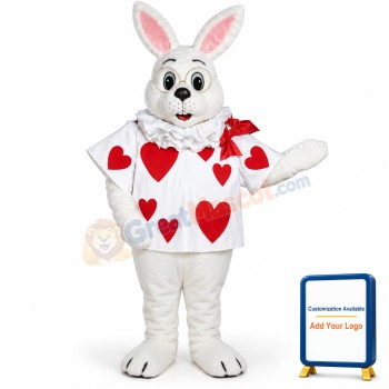 White Bunny w-Outfit Lightweight Mascot Costume