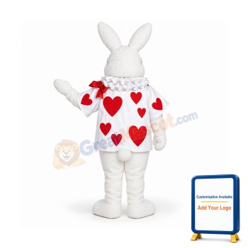 White Bunny w-Outfit Lightweight Mascot Costume