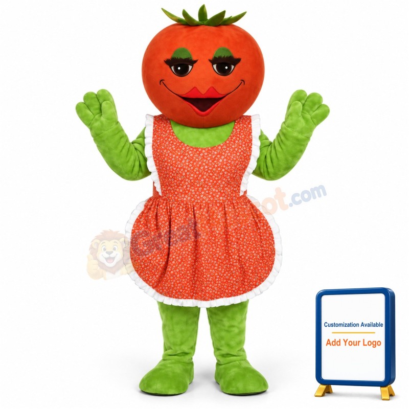 Ms.Tomato w-Apron Lightweight Mascot Costume