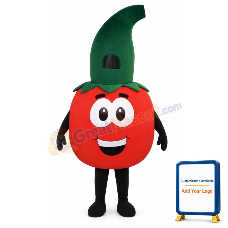 Tomato w-Stem Lightweight Mascot Costume