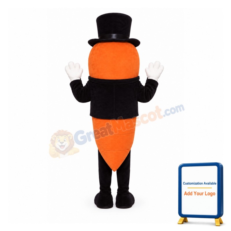 Carrot w-Tail Coat & Hat Lightweight Mascot Costume