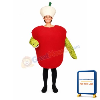 Wormy Apple Lightweight Mascot Costume