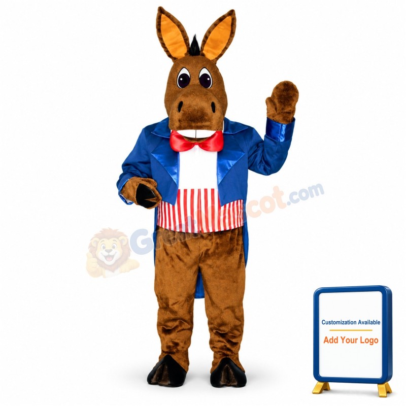 Patriotic Donkey Lightweight Mascot Costume