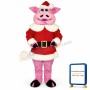 Hog w- Santa Coat & Hat Lightweight Mascot Costume