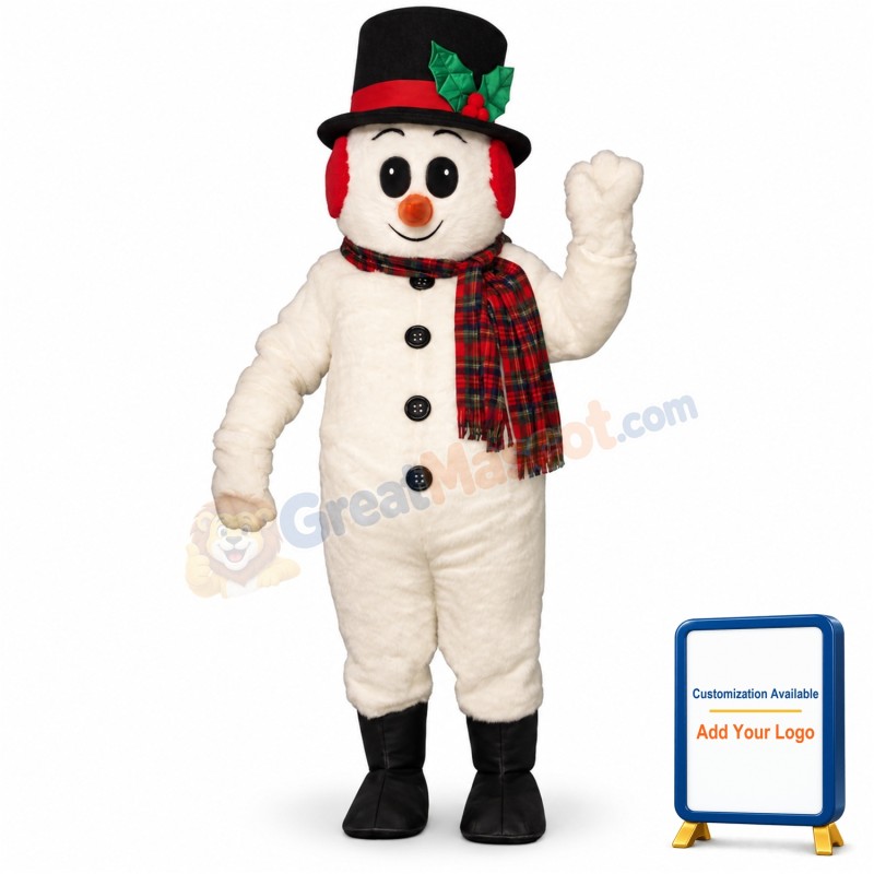 Crystal Snowboy w-HatMuffs & Scarf Lightweight Mascot Costume