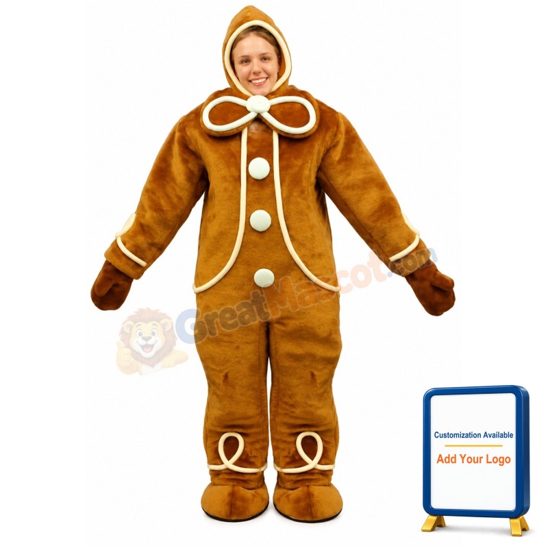 Ginger Bread w-Hood Lightweight Mascot Costume