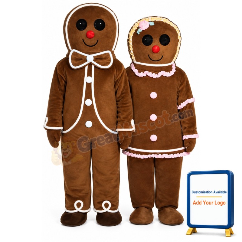 Gingerbread Boy Lightweight Mascot Costume
