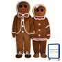 Gingerbread Boy Lightweight Mascot Costume
