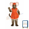 Granny Mouse w-Glasses Hat&Apron Lightweight Mascot Costume