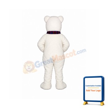 Arctic Bear w-Scarf Lightweight Mascot Costume