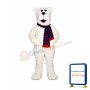 Arctic Bear w-Scarf Lightweight Mascot Costume