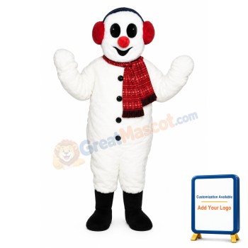 Snowman w-Earmuffs& ScarfBear Lightweight Mascot Costume