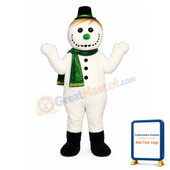 Flakey Snowmanw-Hat& Scarf Lightweight Mascot Costume