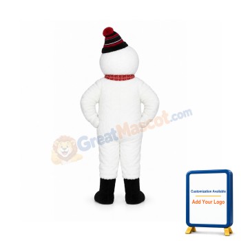 Smiling Snowmanw-Hat & Scarf Lightweight Mascot Costume