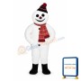 Smiling Snowmanw-Hat & Scarf Lightweight Mascot Costume