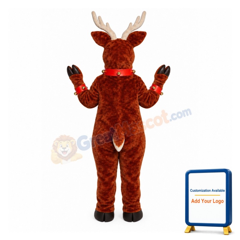 Cute Reindeerw-Bell Collar& Cuffs Lightweight Mascot Costume
