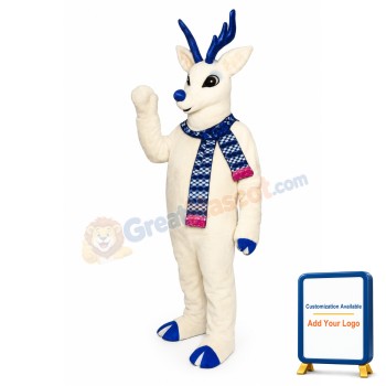 Snow Deer w-Scarf Lightweight Mascot Costume