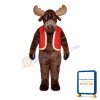 Milton Moose w-Christmas Vest Lightweight Mascot Costume