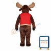 Milton Moose w-Christmas Vest Lightweight Mascot Costume