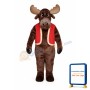 Milton Moose w-Christmas Vest Lightweight Mascot Costume
