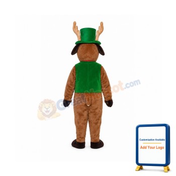 Yultide Deer w-vestHat & Bowtie Lightweight Mascot Costume