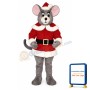 Noel Mouse w-Santa Coat & Hat Lightweight Mascot Costume