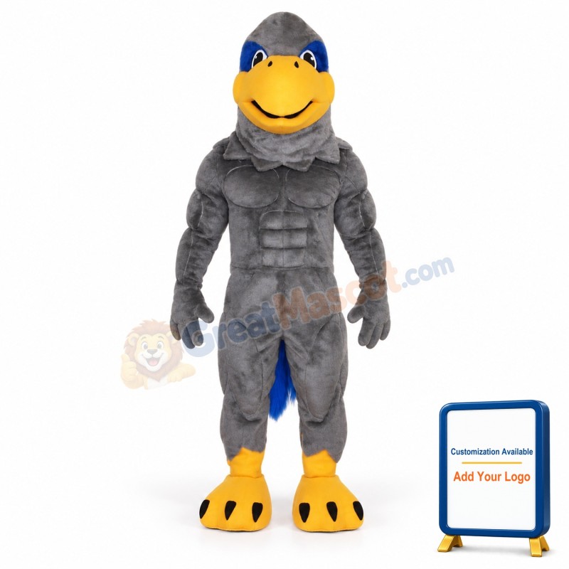 College Grey Hawk Mascot Costume