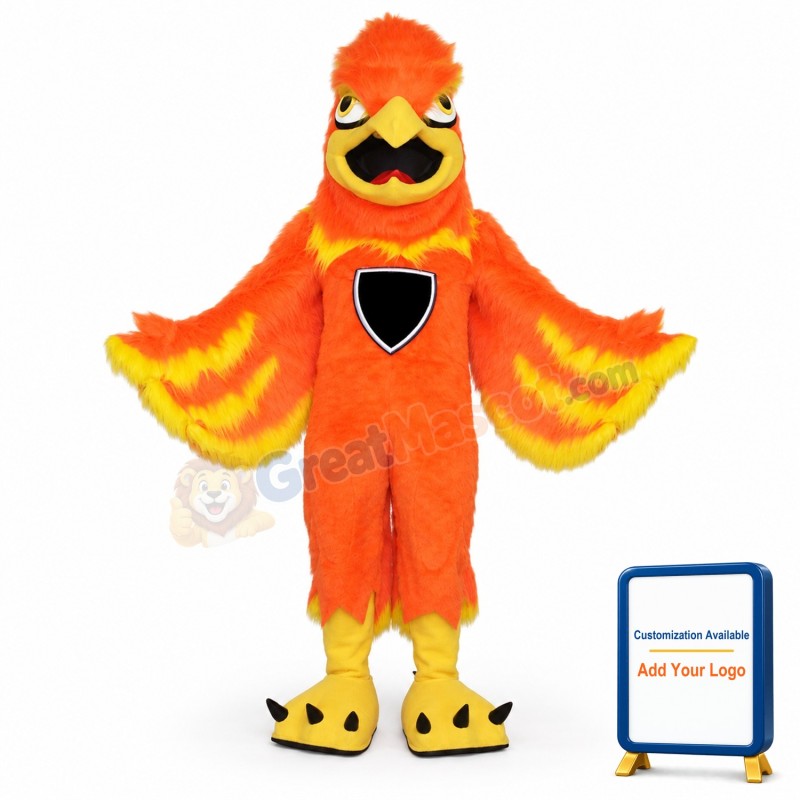 Fire Phoenix Mascot Costume