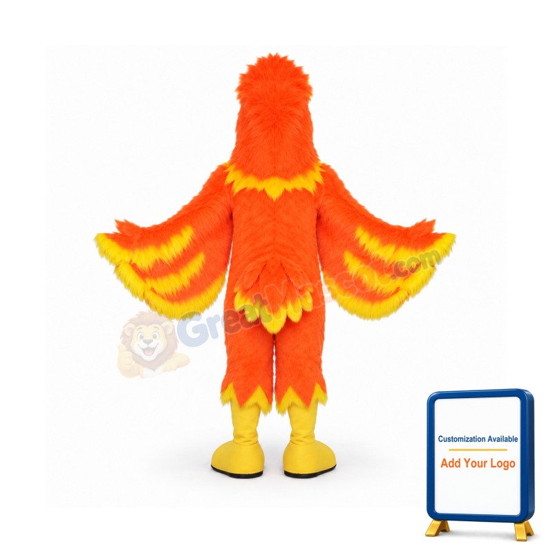 Fire Phoenix Mascot Costume