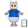 Cute Grey Owl Mascot Costume