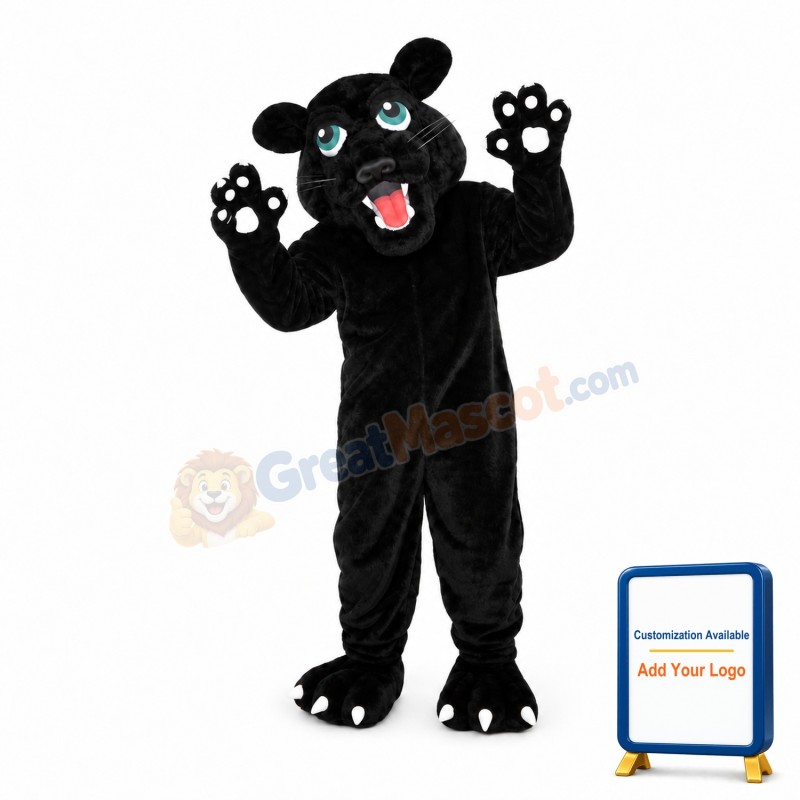 Fierce Black Panther Mascot Costume