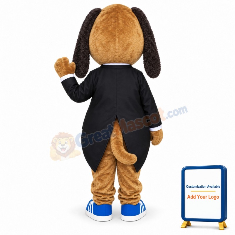 Gentleman Dog Mascot Costume