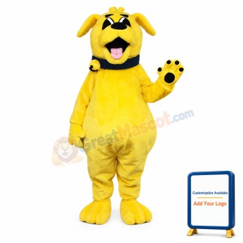Cute Yellow Dog Mascot Costume