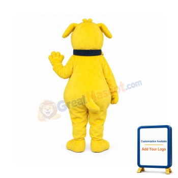 Cute Yellow Dog Mascot Costume