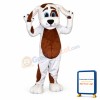 Cute White & Brown Dog Mascot Costume