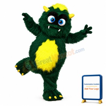 Cute Green Monster Mascot Costume