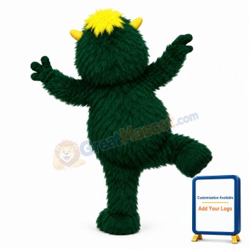 Cute Green Monster Mascot Costume