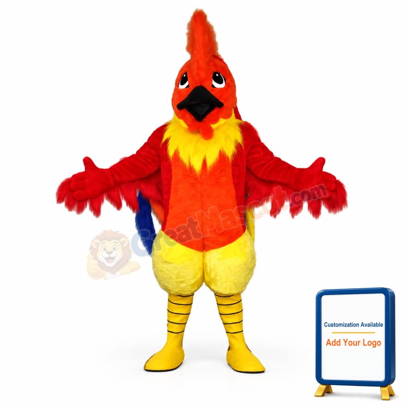 Red Rooster Mascot Costume