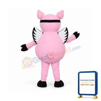 Flying Pig Mascot Costume