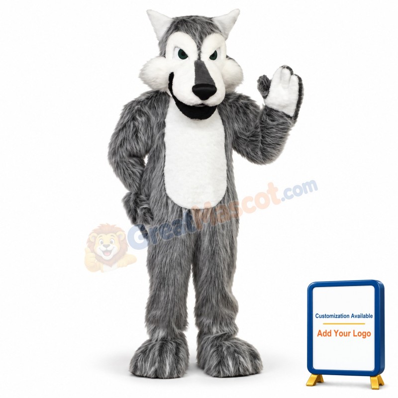 Gray Wolf Mascot Costume