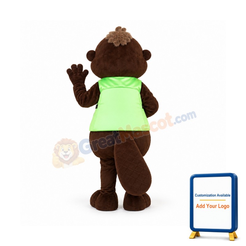 Chocolate Beaver Mascot Costume