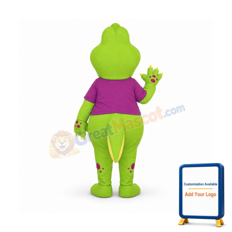 Green Dinosaur Mascot Costume