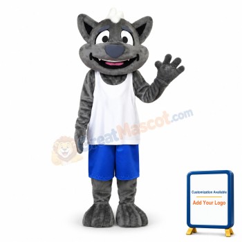 Happy Little Wolf Mascot Costume