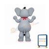 Grey & Pink Elephant Mascot Costume